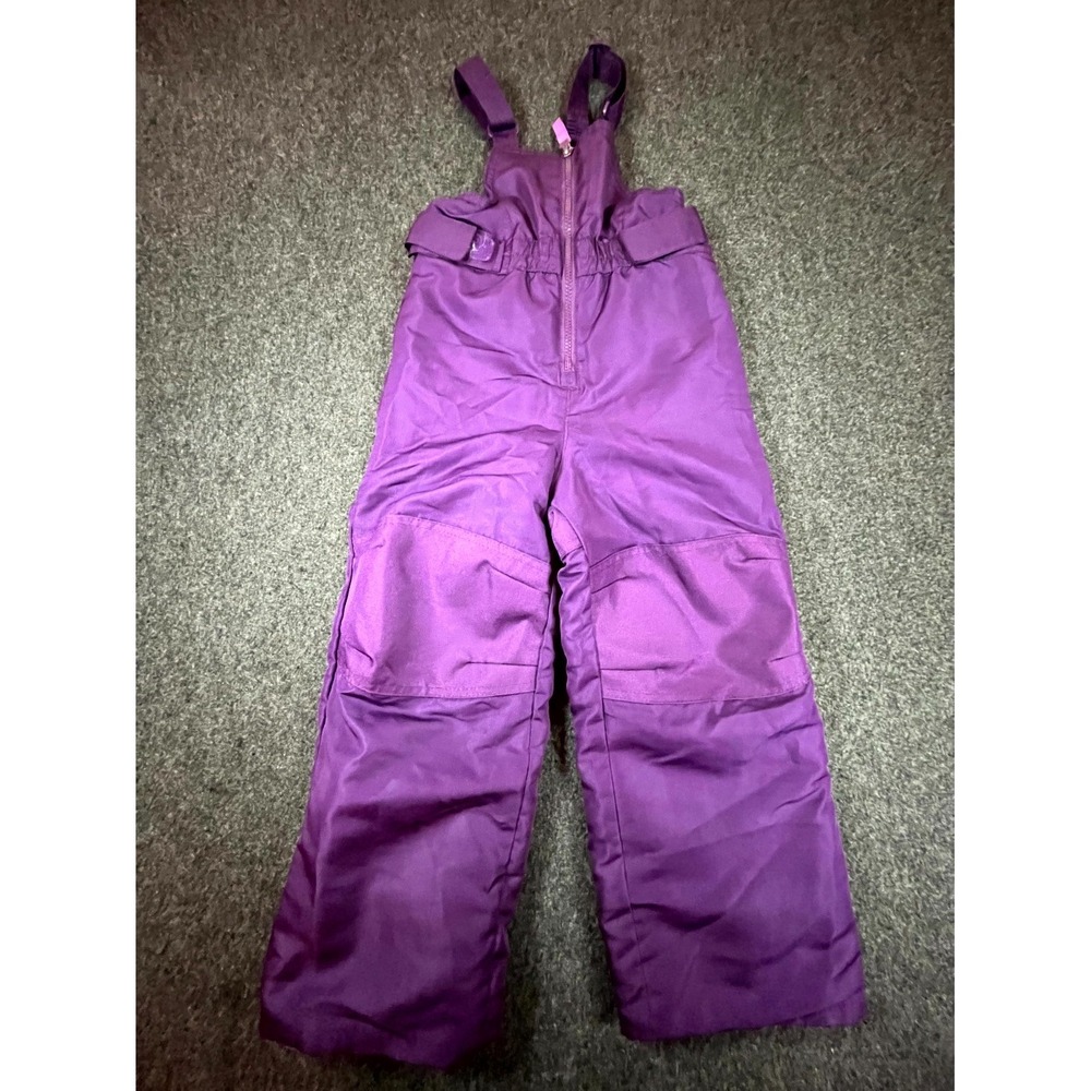 Y2K Cherokee Snow Bib Ski Pants Overalls Girls 4T Purple Insulated Front Zip